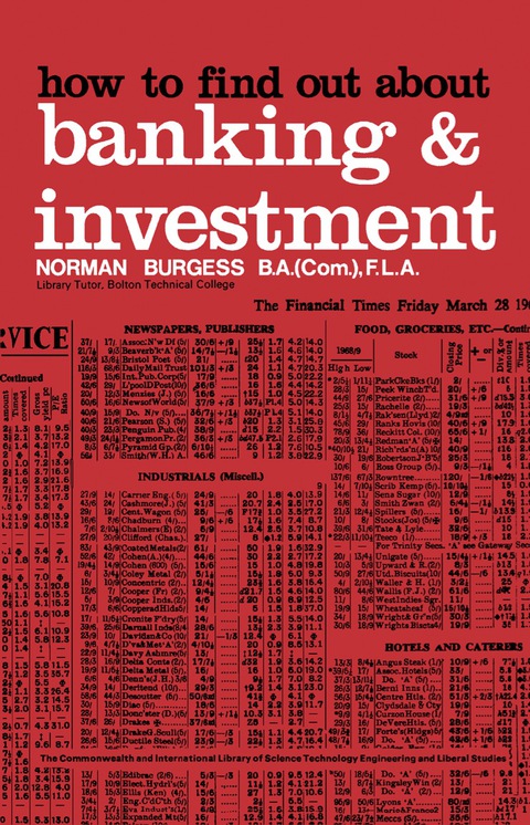 Cover image for book How to Find Out About Banking and Investment