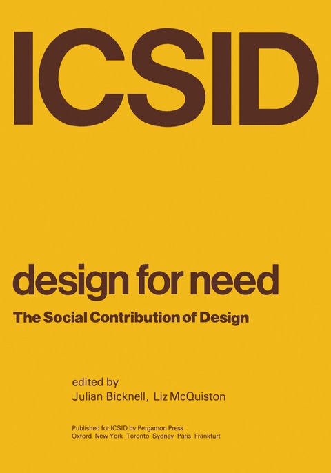 Cover image for book Design for Need, The Social Contribution of Design