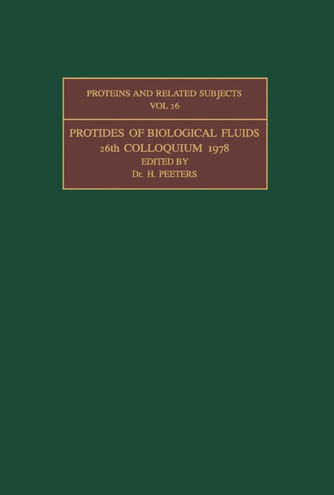 Cover image for book Protides of the Biological Fluids