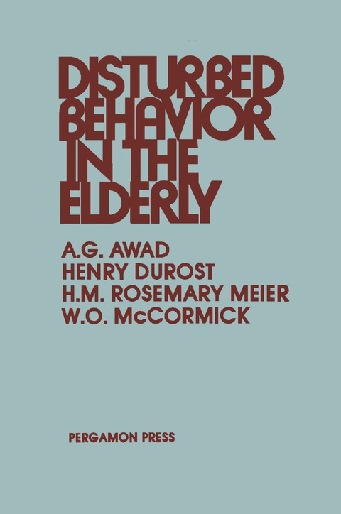 Cover image for book Disturbed Behavior in the Elderly