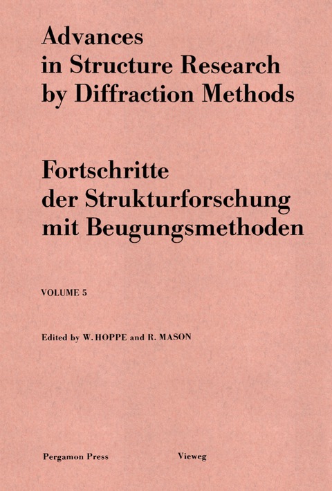 Cover image for book Advances in Structure Research by Diffraction Methods