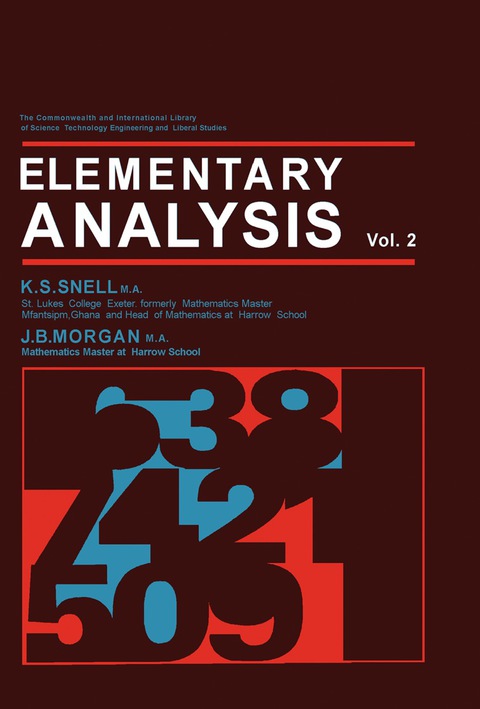 Cover image for book Elementary Analysis