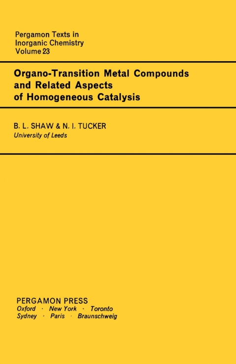 Cover image for book Organo-Transition Metal Compounds and Related Aspects of Homogeneous Catalysis