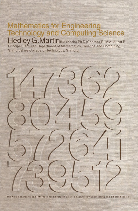 Cover image for book Mathematics for Engineering, Technology and Computing Science