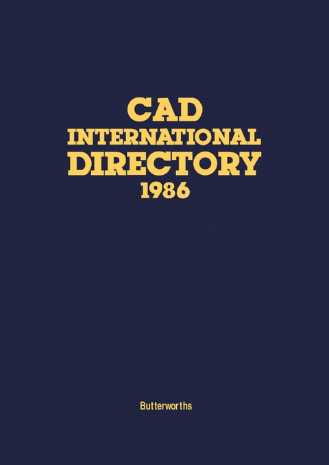 Cover image for book CAD International Directory 1986