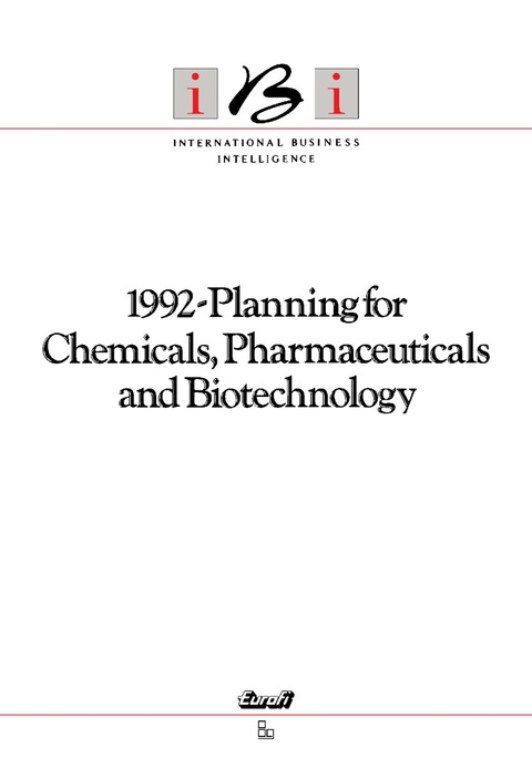 Cover image for book 1992-Planning for Chemicals, Pharmaceuticals and Biotechnology