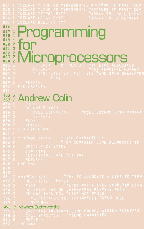 Cover image for book Programming for Microprocessors
