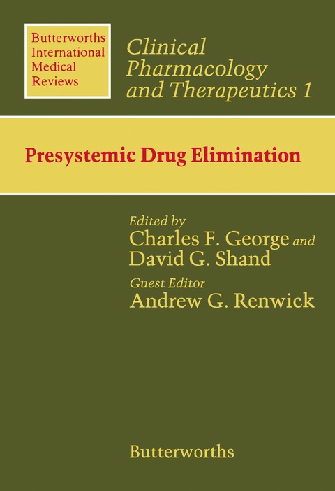 Cover image for book Presystemic Drug Elimination