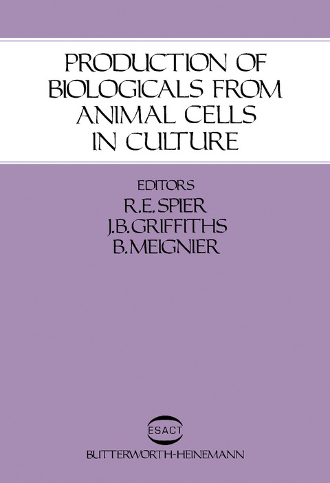 Cover image for book Production of Biologicals from Animal Cells in Culture
