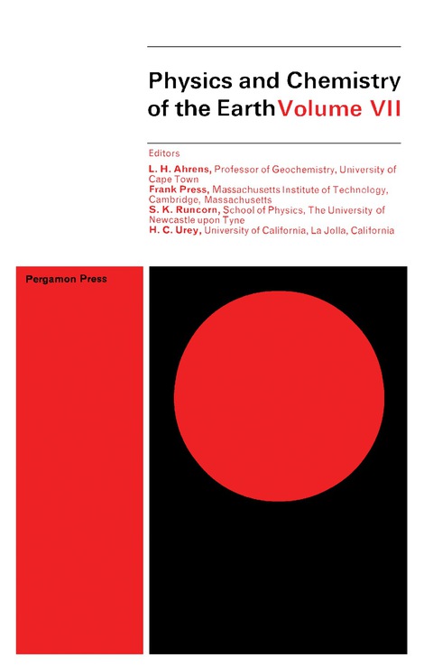 Cover image for book Physics and Chemistry of the Earth