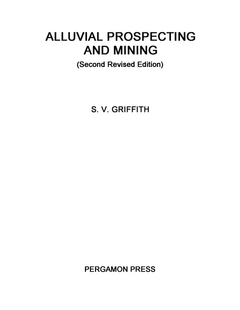 Cover image for book Alluvial Prospecting and Mining