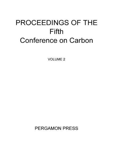 Cover image for book Proceedings of the Fifth Conference on Carbon
