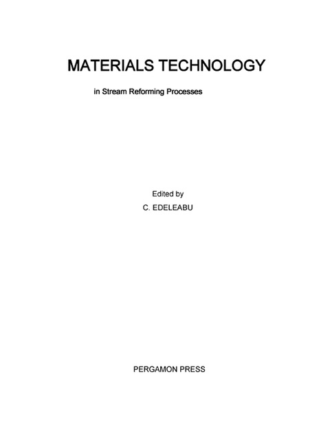 Cover image for book Materials Technology in Steam Reforming Processes