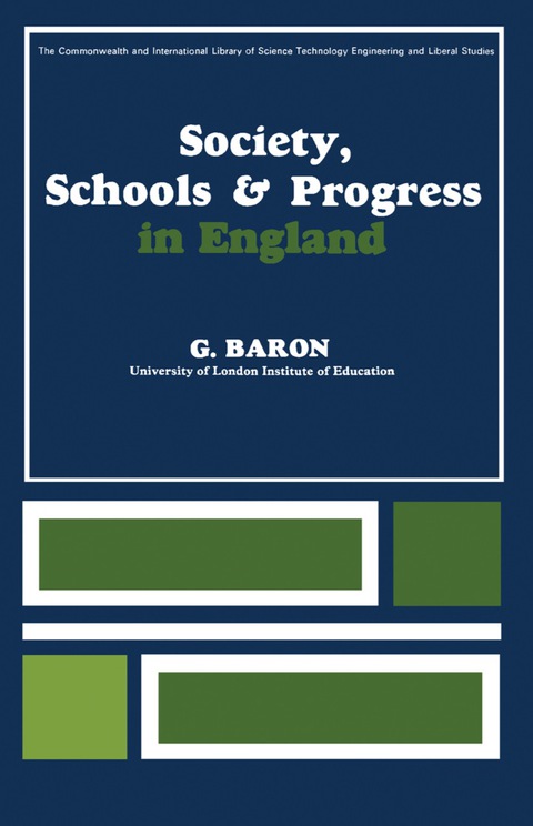 Cover image for book Society, Schools and Progress in England