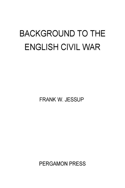 Cover image for book Background to the English Civil War
