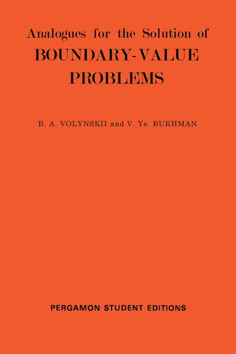 Cover image for book Analogues for the Solution of Boundary-Value Problems