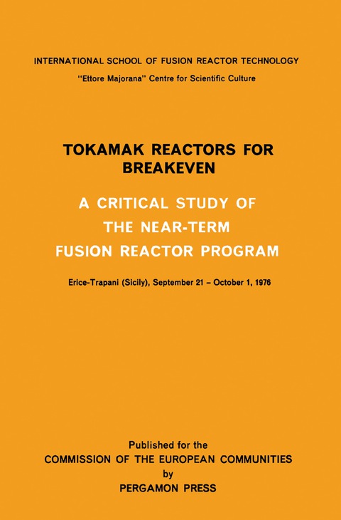 Cover image for book Tokamak Reactors for Breakeven