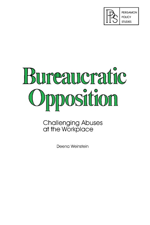Cover image for book Bureaucratic Opposition