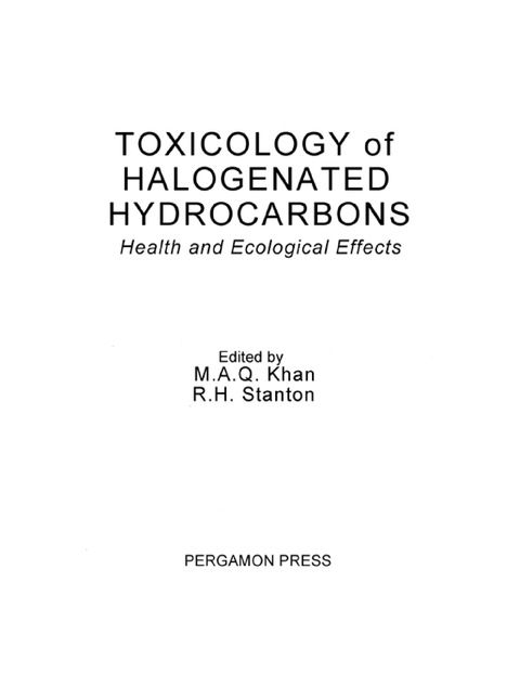 Cover image for book Toxicology of Halogenated Hydrocarbons