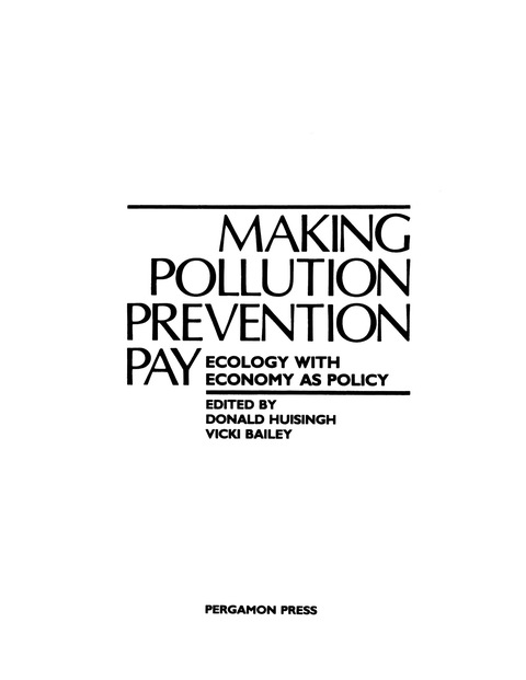 Cover image for book Making Pollution Prevention Pay