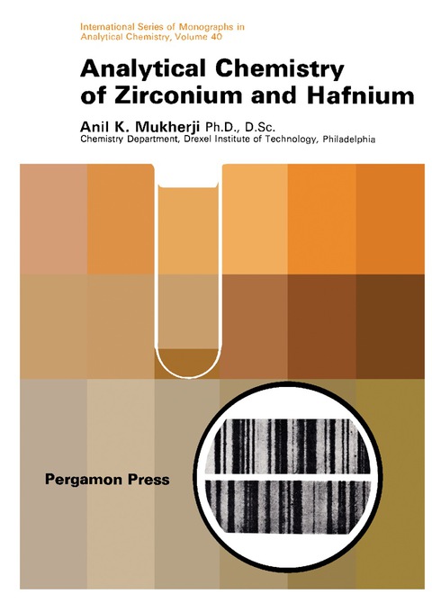Cover image for book Analytical Chemistry of Zirconium and Hafnium
