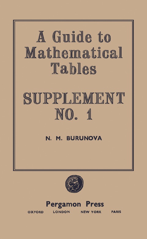 Cover image for book A Guide to Mathematical Tables
