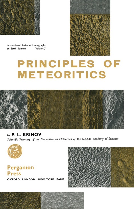 Cover image for book Principles of Meteoritics
