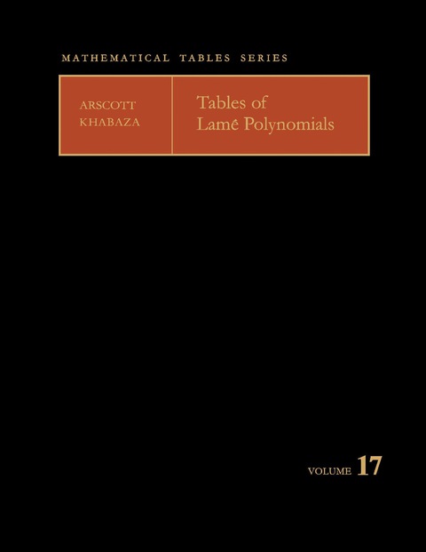 Cover image for book Tables of Lamé Polynomials