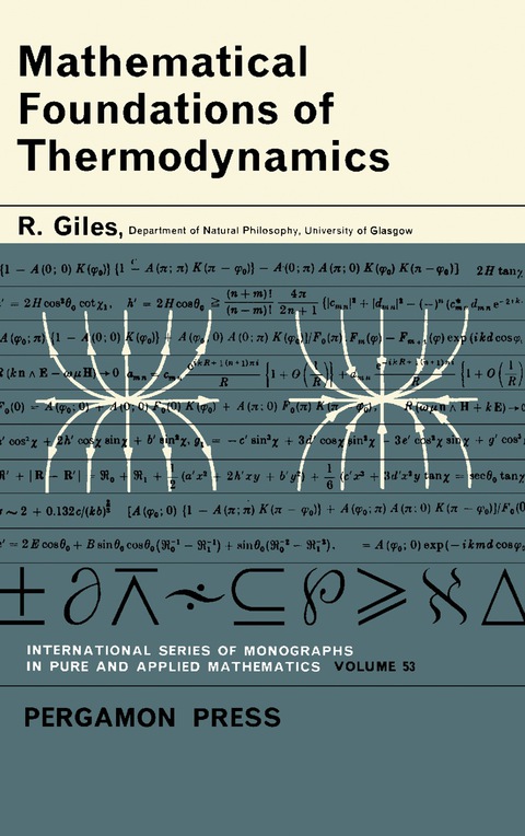 Cover image for book Mathematical Foundations of Thermodynamics
