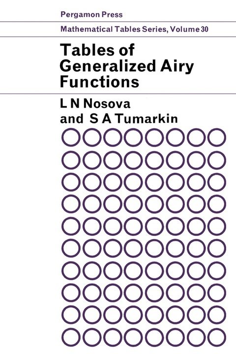 Cover image for book Tables of Generalized Airy Functions for the Asymptotic Solution of the Differential Equation