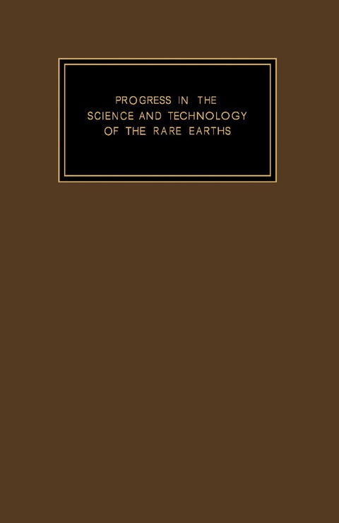 Cover image for book Progress in the Science and Technology of the Rare Earths