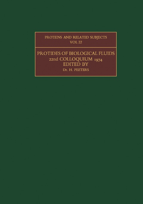 Cover image for book Protides of the Biological Fluids