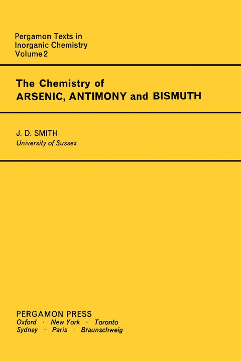 Cover image for book The Chemistry of Arsenic, Antimony and Bismuth