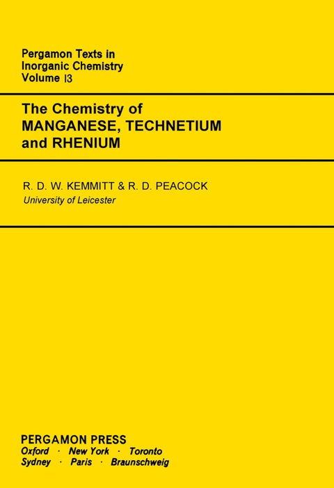 Cover image for book The Chemistry of Manganese, Technetium and Rhenium