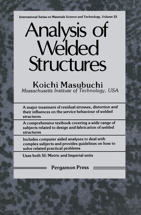 Cover image for book Analysis of Welded Structures