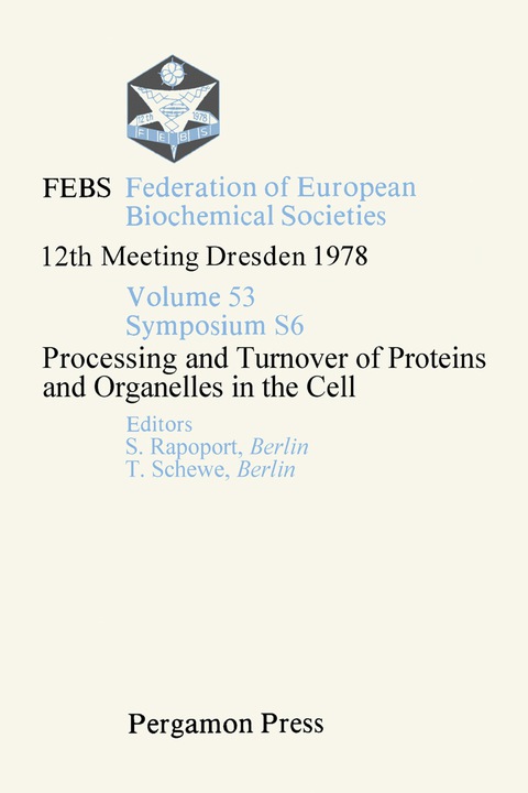 Cover image for book Processing and Turnover of Proteins and Organelles in the Cell