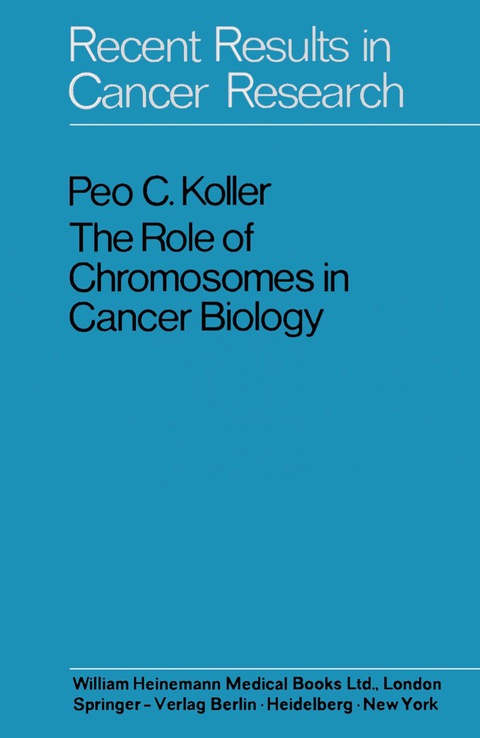 Cover image for book The Role of Chromosomes in Cancer Biology