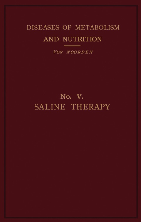 Cover image for book Saline Therapy