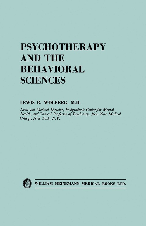 Cover image for book Psychotherapy and the Behavioral Sciences