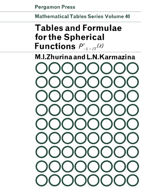 Cover image for book Tables and Formulae for the Spherical Functions Pm – ½ + i t (Z)