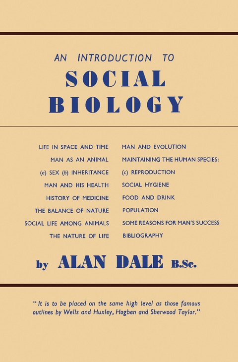 Cover image for book An Introduction to Social Biology