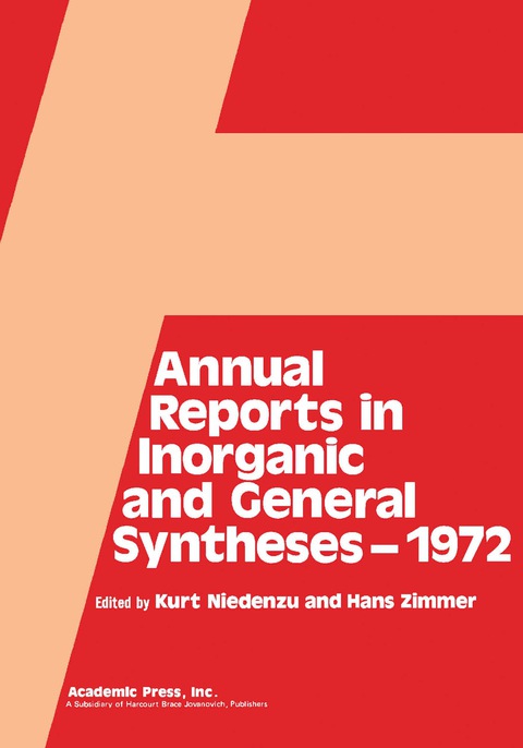 Cover image for book Annual Reports in Inorganic and General Syntheses-1972
