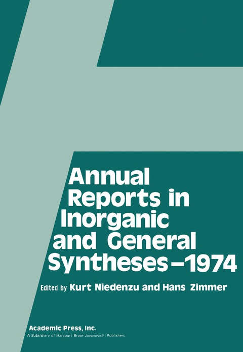 Cover image for book Annual Reports in Inorganic and General Syntheses-1974