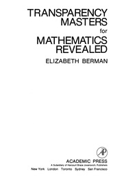 Cover image: Transparency Masters for Mathematics Revealed 9780120924561