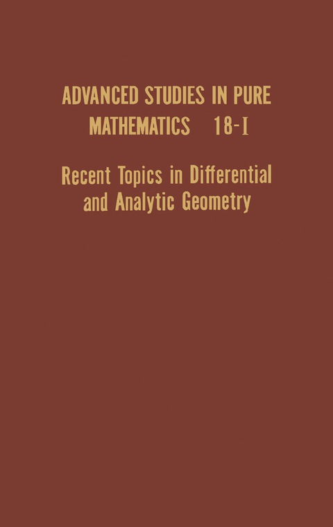 Cover image for book Recent Topics in Differential and Analytic Geometry