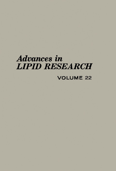 Cover image for book Advances in Lipid Research