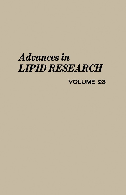Cover image for book Advances in Lipid Research