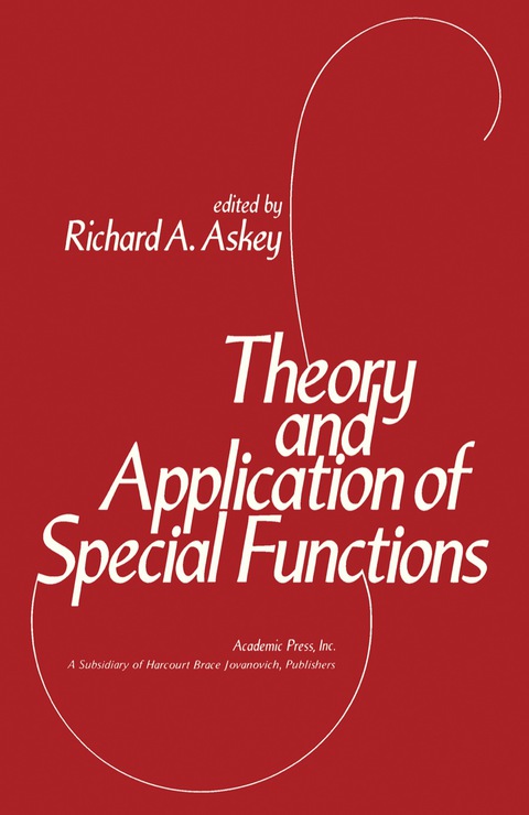 Cover image for book Theory and Application of Special Functions
