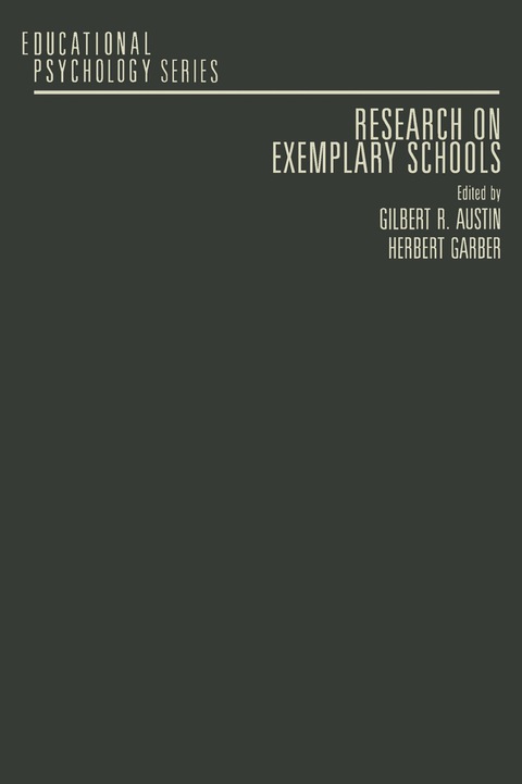 Cover image for book Research on Exemplary Schools