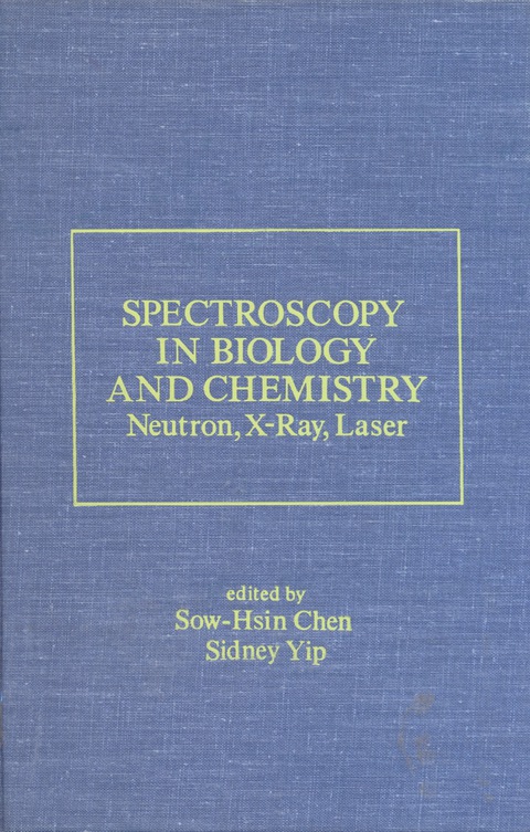 Cover image for book Spectroscopy in Biology and Chemistry
